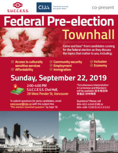 Federal Pre-Election Townhall @ Choi Hall