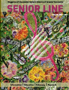 A painting of musical notes and flowers with pink paint.